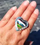 Surfite Heart Adjustable Ring Sterling Silver Jewellery Gift Upcycle Handmade - Image 6