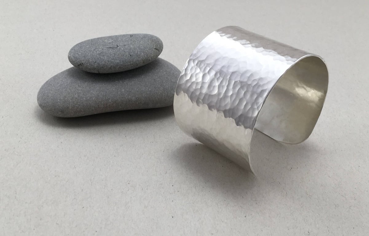 Wide Sterling Silver Arm Cuff, Cuff Bangle