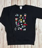 'Tea at Eleven' T-Shirt. Ladies's black Organic cotton tee! 1980's cafe theme - Image 3