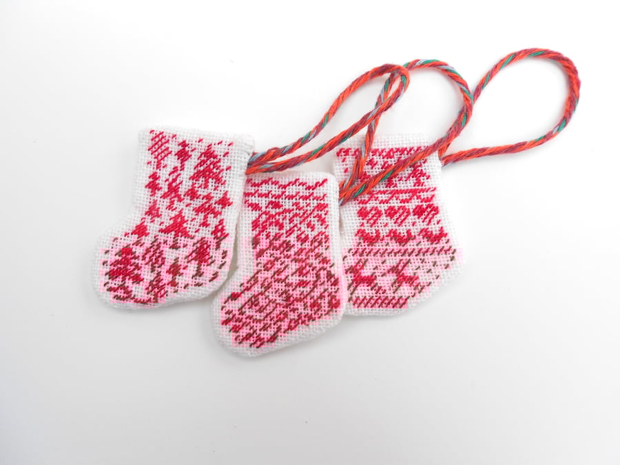 Little Pixie Boots Petit Point Tree Decorations