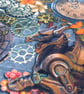Steampunk Birthday Card, Large, Handmade - Image 2
