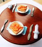 1:12 Scale Beans on Toast Breakfast Plate Set for Two  - Image 2