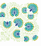 105A - Cross Stitch Pattern Beautiful Peacock Flowers and vines, Gemstone Forest - Image 1