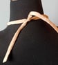 Brown Stripe Silk Bead Necklace - Image 4