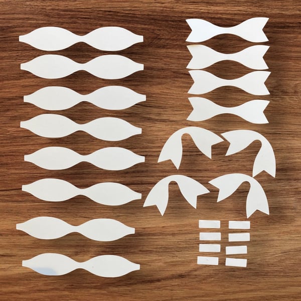 Bow cutouts for crafting. Die cut bow blanks.