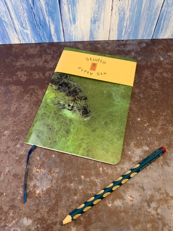 Notebook, Marine themed, A5 (ish), made from up-cycled and recycled materials.