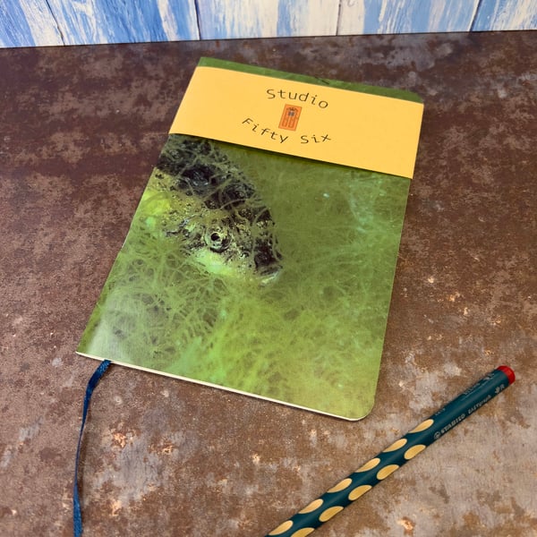 Notebook, Marine themed, A5 (ish), made from up-cycled and recycled materials.
