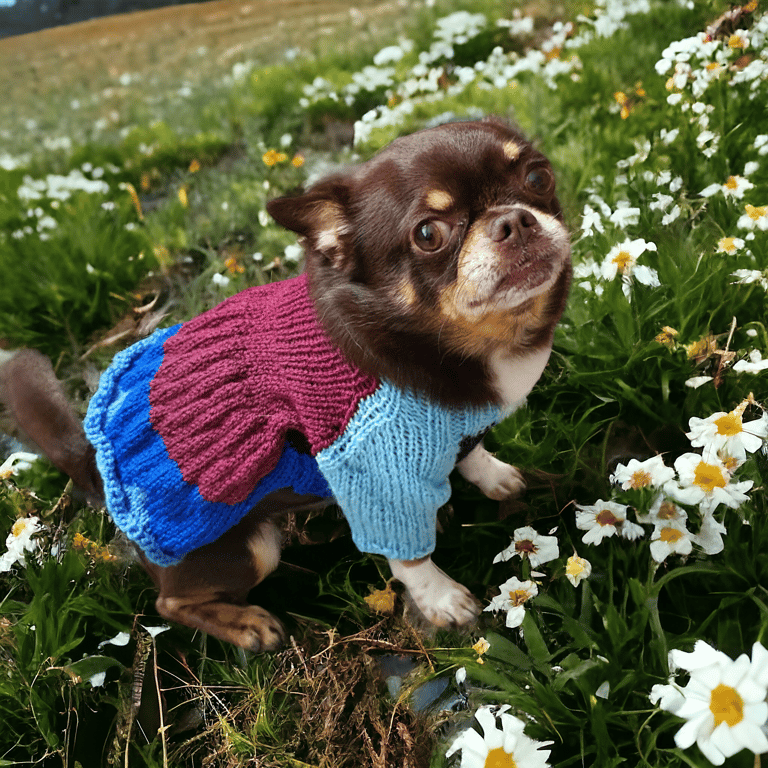 Handknitted anna from frozen  dog dress size S