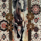 Stallion Horse Pony - Hand Crafted Decoupage Greeting Card - Blank - 3275
