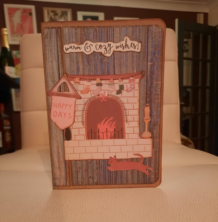 Warm and Cosy Wishes A6 Christmas Card