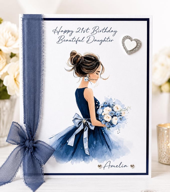 Personalised Birthday Card, Daughter, Sister, Friend, Niece, Female