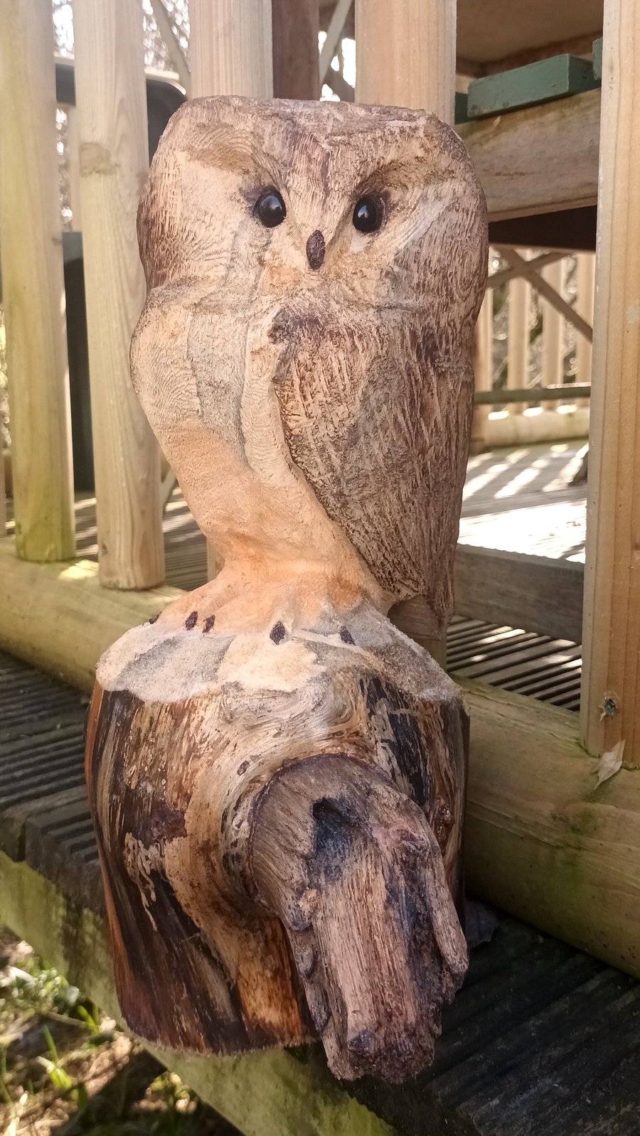 Pine Owl Carving
