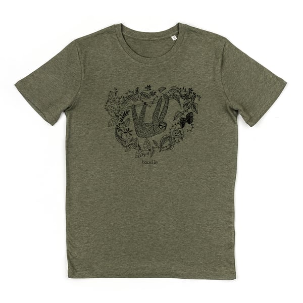 Sleepy sloth organic mens T-shirt 