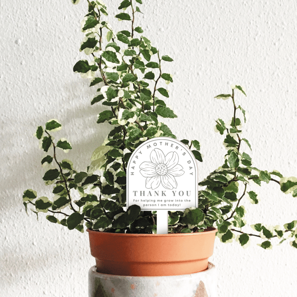 Helping Me Grow - Daisy Plant Tag: Personalised Mother's Day Gift For Mum