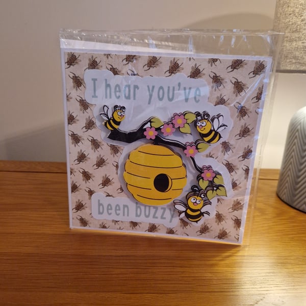 Been Buzzy Congratulations Bee themed card