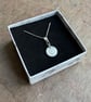 Sterling Silver Etched Round Pendant on 40cm Rope Chain - Image 9