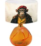 Monkey Print Lampshade - Fun Monkey Portrait Lampshade - Image 2