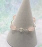 Twisted rose quartz nugget bracelet with wire spiral charms - Image 5