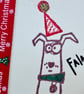 Christmas card for the dog, from the dog , cute dog card with gifts, dog lover  - Image 3