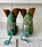 70s Country LASSY Bardfield Moygashel Green Teal Blue  Vintage  Mouse  - Image 3