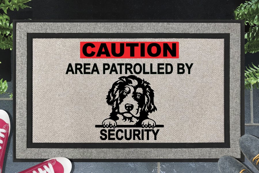 Bernedoodle Security Door Mat No.2 - Welcome Mat - All Weather 45x70cm 