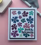 Set of 6 Floral inlay handmade cards for different occasions - Image 3