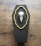 Birds Skull Handmade Wooden Coffin Shaped Jewellery or Trinket Box