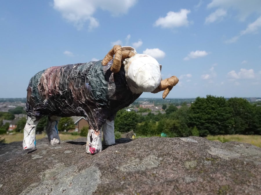 Unique papier mâché Herdwick sheep