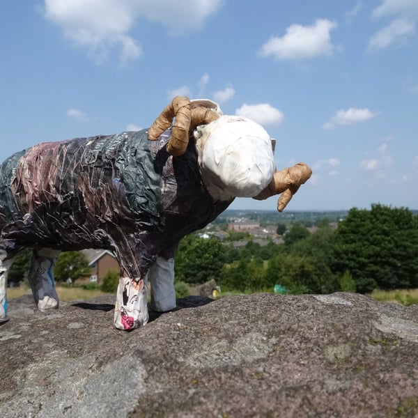 Unique papier mâché Herdwick sheep
