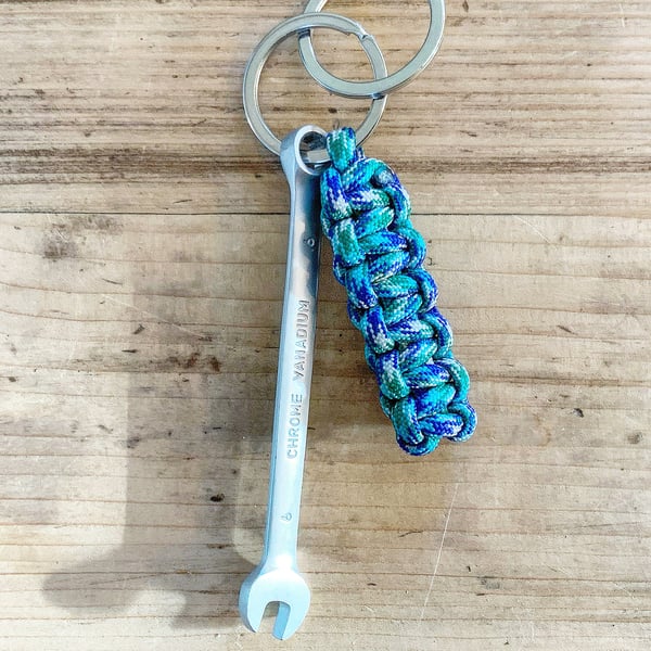 Paracord Keyring. Spanner Keyring. Fathers Day Gift. Keyrings.