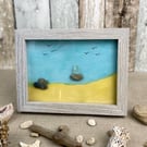 Pebble & Sea Glass Boat Scene