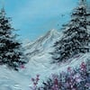 SALE ITEM Original art snowscene painting ( ref F 925)