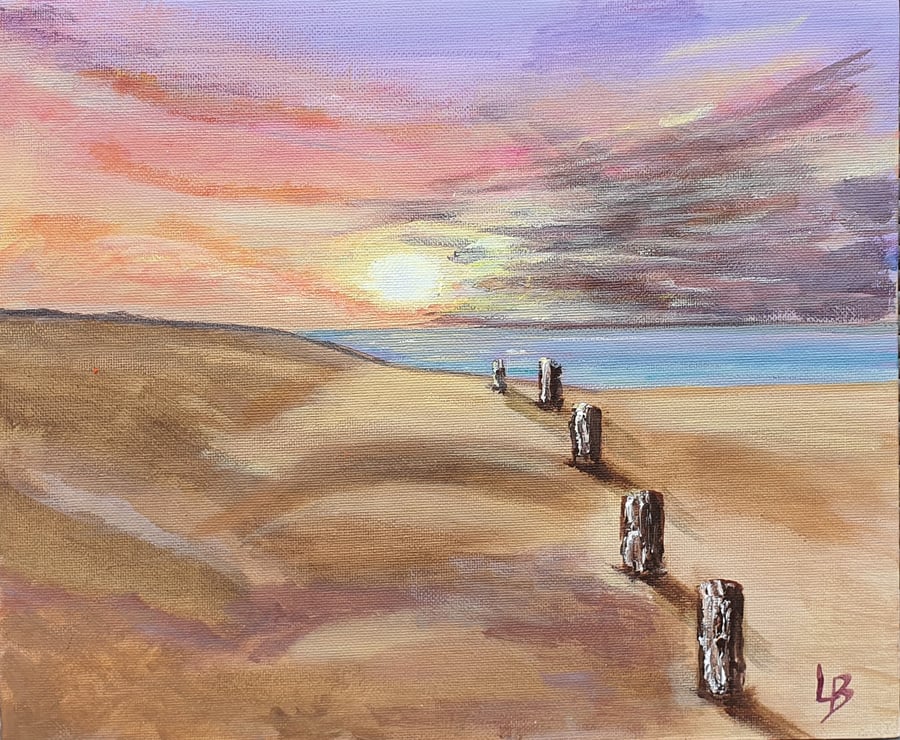Original painting 'Sunrise' on canvas board
