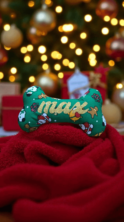 Personalised dog bone toy