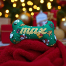 Personalised dog bone toy