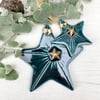 Duo ceramic star decoration
