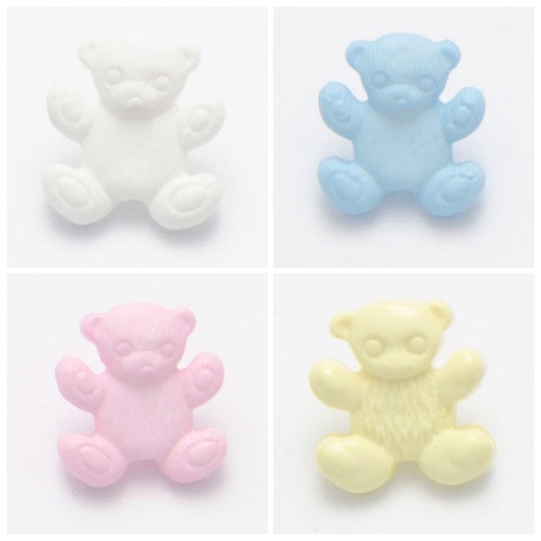 Teddy bear baby buttons for knitting and crochet 15mm