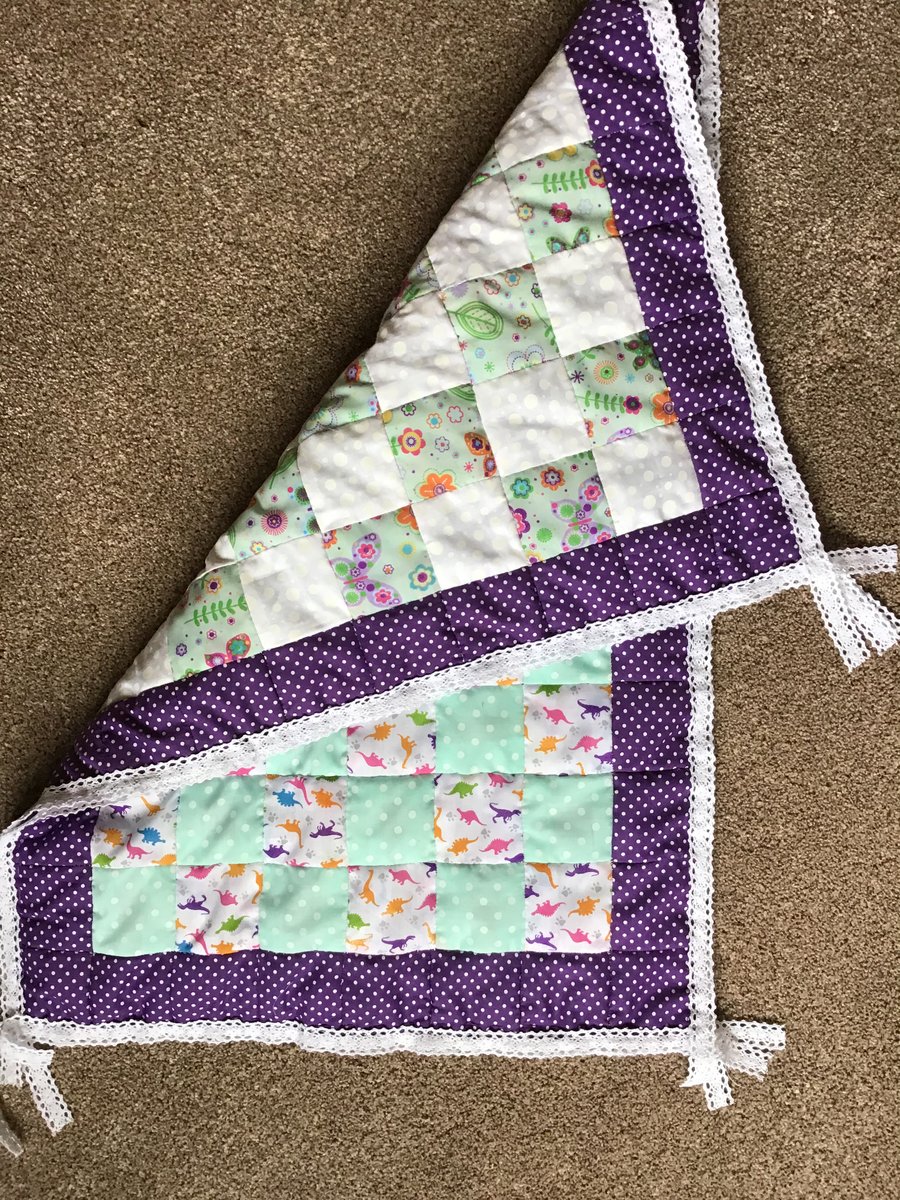 Handmade patchwork baby quilt 