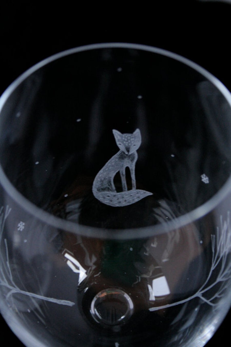 Little Woodland Foxes Hand Engraved Glasses