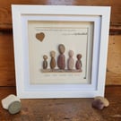 Personalised Grandchilden Grandparent Pebble Art 8"x8"