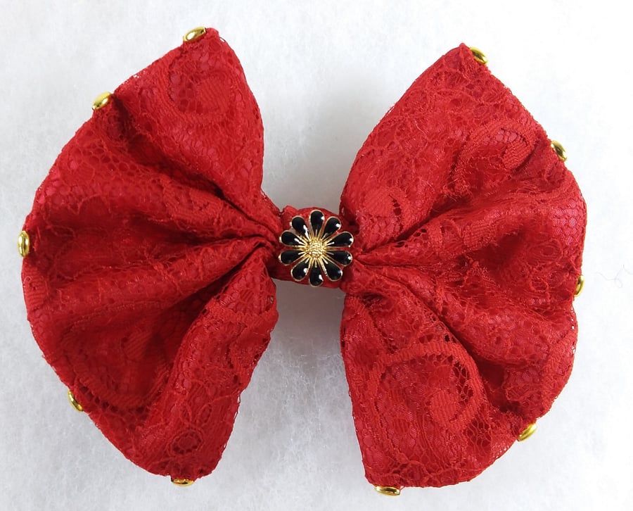NAROPH, Red lace bow, Eye catching, Gift ideas 