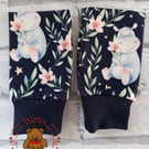 Hippo fingerless gloves