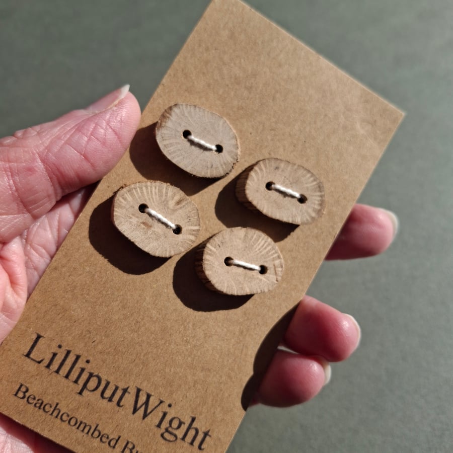 Set of Four Beachcombed Buttons