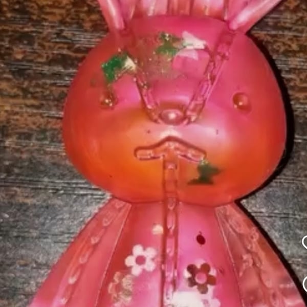 Bunny rabbit pair cute made from resin