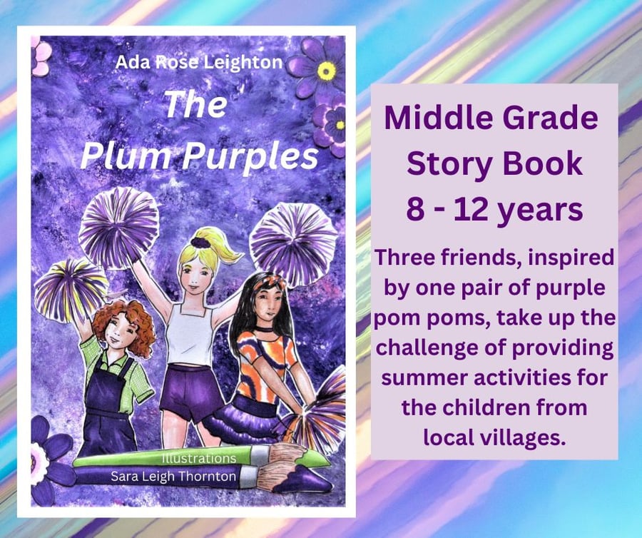 The Plum Purples Middle Grade Children's Book Paperback Pom Poms Dance Summer