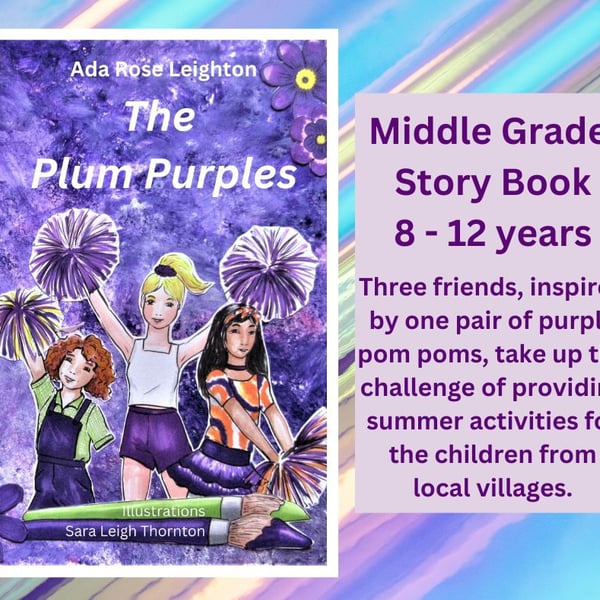 The Plum Purples Middle Grade Children's Book Paperback Pom Poms Dance Summer