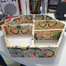 Hexagonal small decoupage shelf with multi sectikns