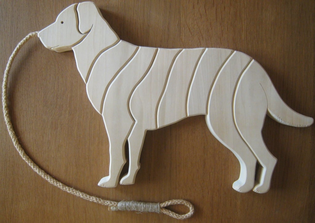 Golden Labrador Trivet in Tulipwood