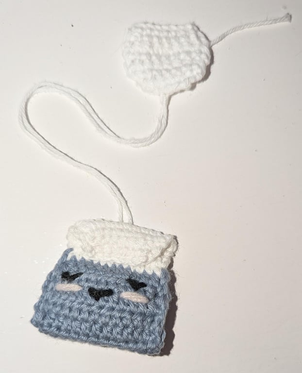 Crochet Mint Teabag Bookmark