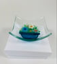 Fused glass flower pot trinket dish  - Image 4